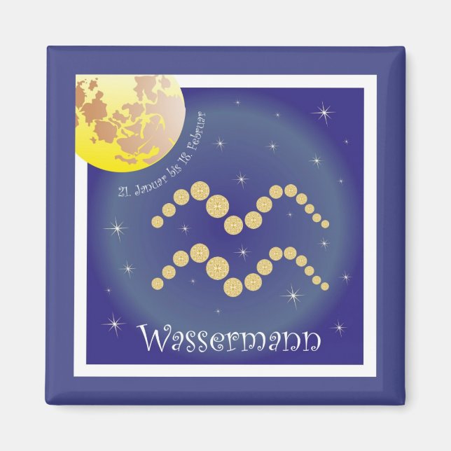 Imán Wassermann 21. Januar bis 18. Februar Magnet (Frente)