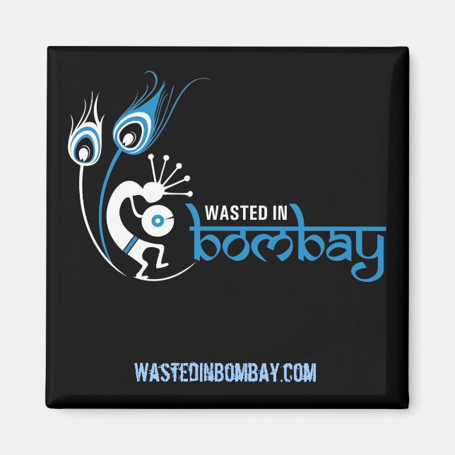 Imán WastedInBombay.com Square Magnet (Frente)