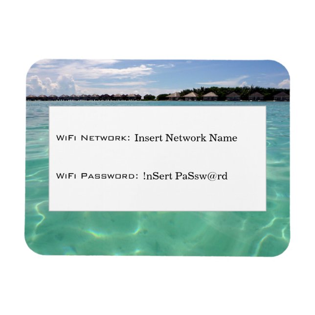 Imán water bungalows wifi details (Horizontal)