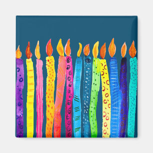 Imán Watercolor birthday candles