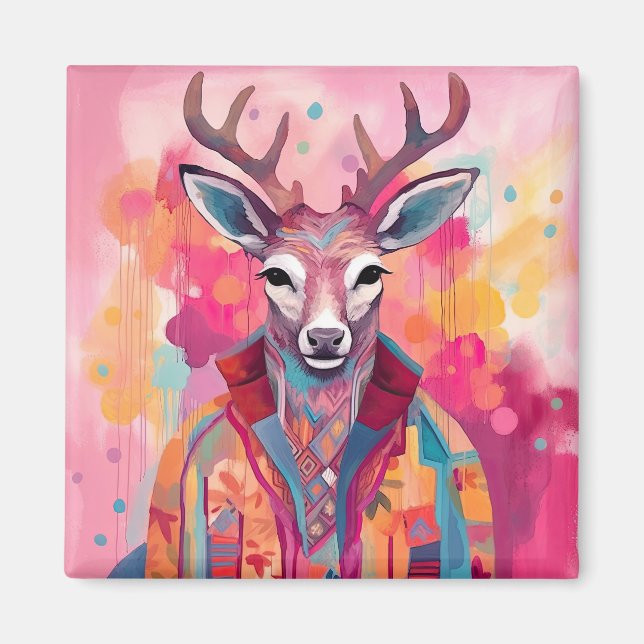 Imán Watercolor Deer Magnet (Frente)