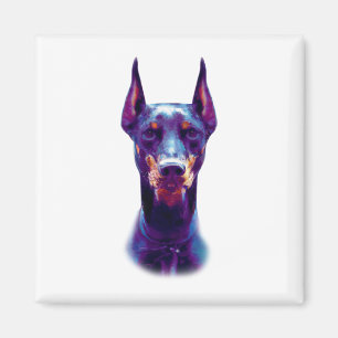 Imán Watercolor Doberman Pinscher