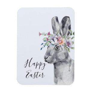 Imán Watercolor Flor Crown Bungalow Easter