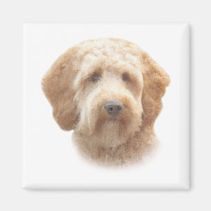 Imán Watercolor Goldendoodle Magnet