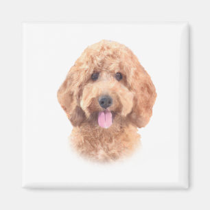 Imán Watercolor Goldendoodle Magnet