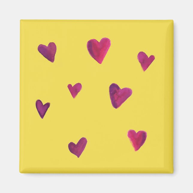 Imán Watercolor Heart Melody Magnet (Frente)