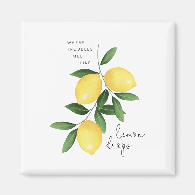 IMÁN WATERCOLOR LEMONS (Frente)