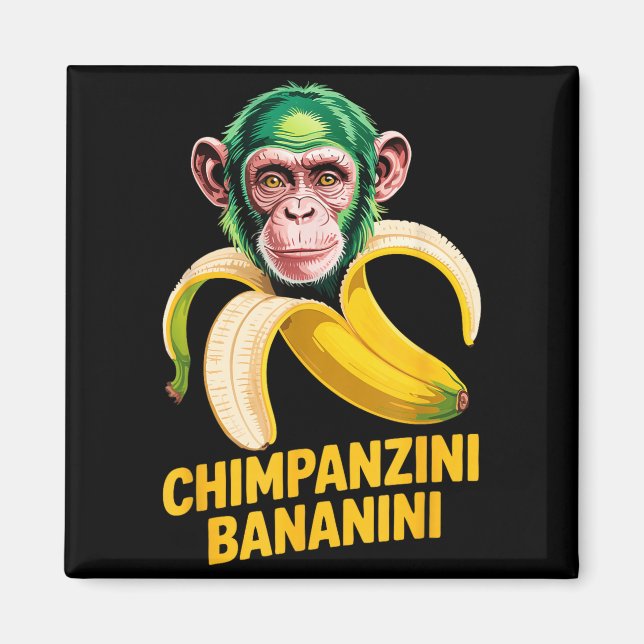 Imán Watercolor Monkey Meme Italian Brainrot Chimpanzin (Frente)