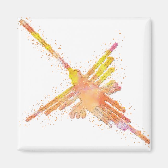 Imán Watercolor Nazca Hummingbird (Frente)