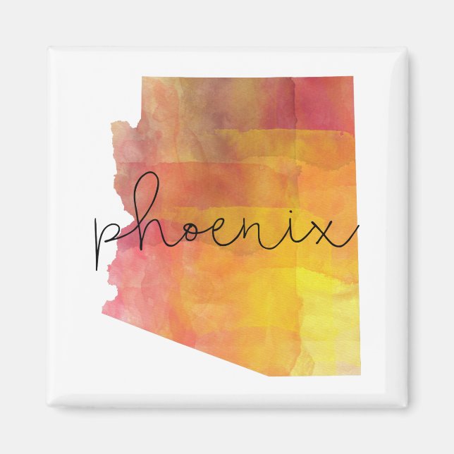 Imán Watercolor Phoenix Arizona (Frente)