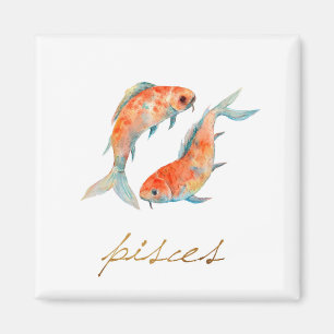 Imán Watercolor Pisces Fish
