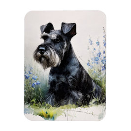 Imán Watercolor Schnauzer Flexible