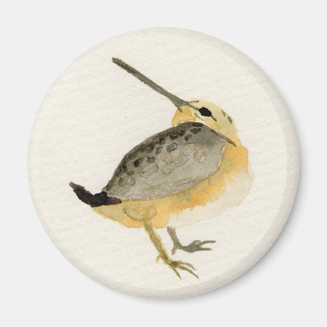 Imán Watercolor Timberdoodle Painting (Frente)