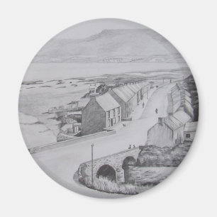 Imán Waterfoot, dibujo de lápiz de Antrim del condado