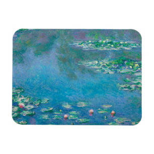 Imán Waterlilies por la pintura Bella Artes de Claude M