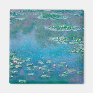 Imán Waterlilies por la pintura Bella Artes de Claude M
