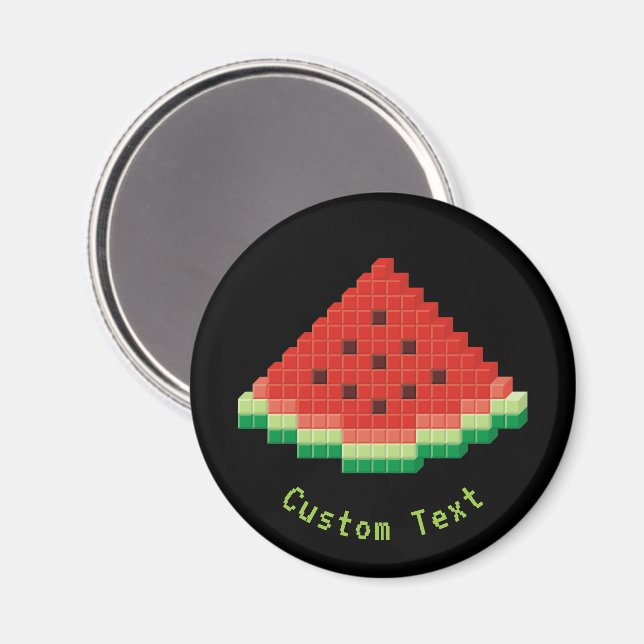 Imán Watermelon Pixel Art (Anverso/Reverso)