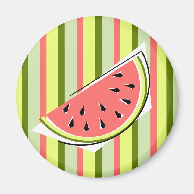 Imán Watermelon Slice Stripe Classic (Frente)