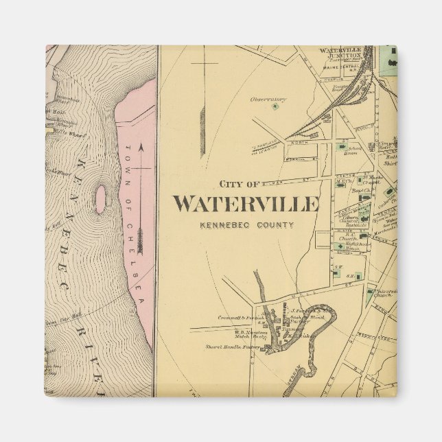 Imán Waterville, Kennebec Co (Frente)