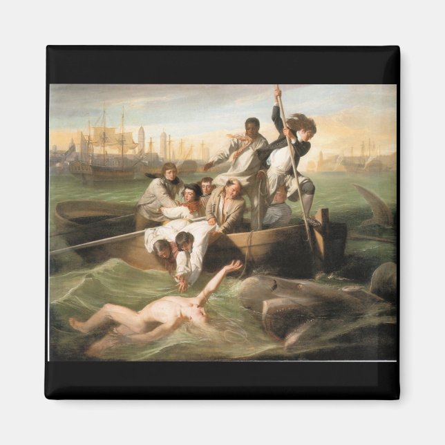 Imán Watson y el tiburón, de John Singleton Copley (Frente)
