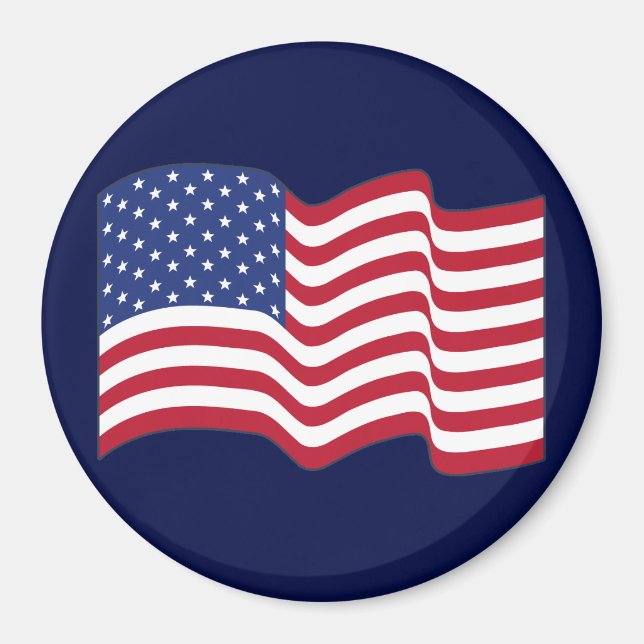 Imán Waving American Flag Magnet Gift (Frente)