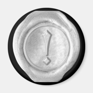 Imán Wax Seal Monogram Magnet - Silver - Old English -