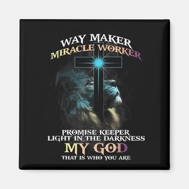 Imán Way Maker Miracle Worker Promise Keeper Light In D (Frente)