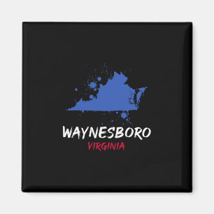 Imán Waynesboro Virginia Va Mancha De Pintura Souvenir 