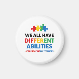 Imán We All Have Different Abilities Awareness Art