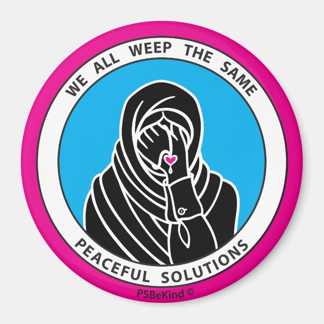 Imán 'We All Weep The Same 3 Pink_3” (Frente)