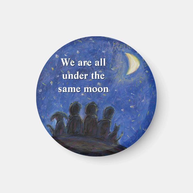 Imán We Are Under the Same Moon Art Fridge Magnets (Frente)