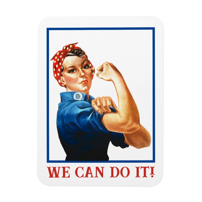Imán We Can Do It Rosie the Riveter Women Power WWII  (Vertical)