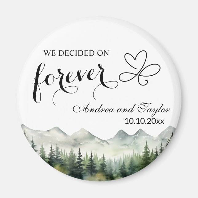 Imán We decided on Forever Elegant Wedding favor (Frente)