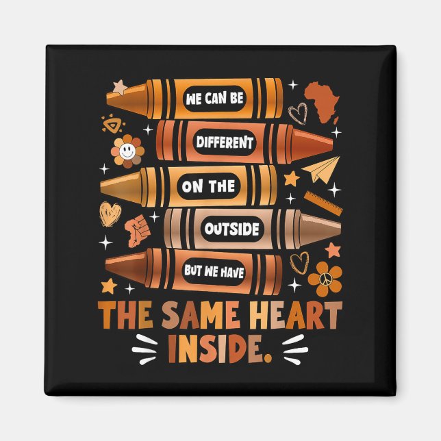 Imán We Have The Same Heart Black History Month African (Frente)