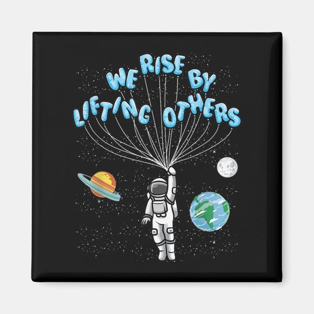 Imán We Rise Motivational Quote - Clic Fit, Short Sleev (Frente)