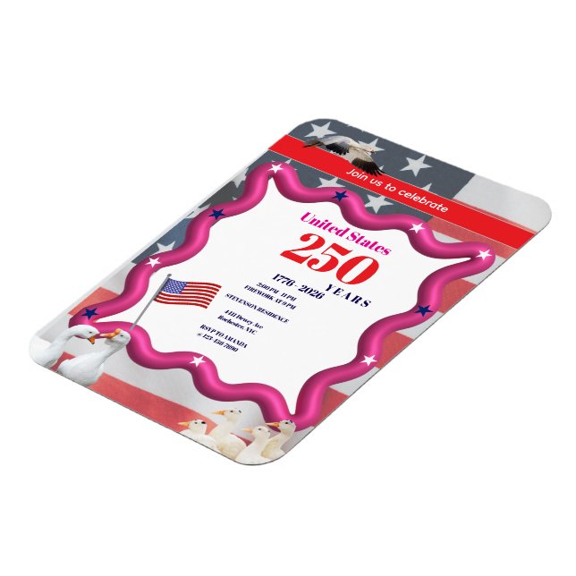 Imán We The Silly Geese 250th Funny Celebration (Lado Izquierdo)