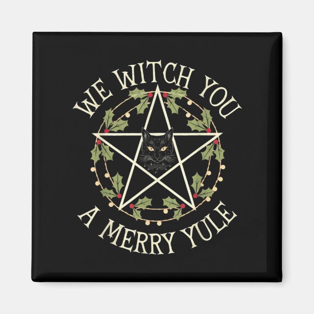 Imán We Witch You A Merry Yule Winter Solstice Christma (Frente)
