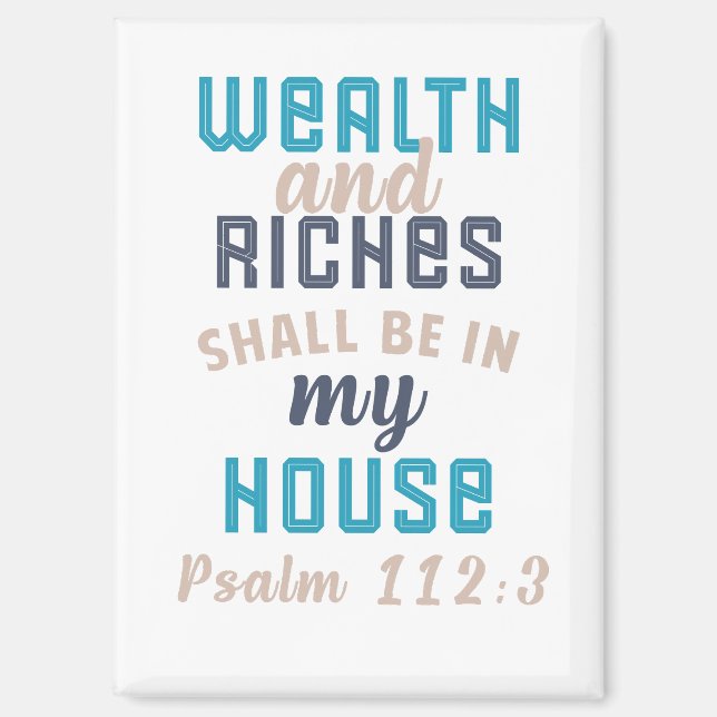 Imán "Wealth and Riches Shall Be in My House"  (Anverso)