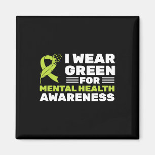 Imán Wear Green Para Concienciación Sobre La Salud Ment