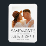 Imán Wedding Save the Date Magnet with Photo<br><div class="desc">Modern save the date cards for you upcoming wedding! Look for other items in this collection</div>