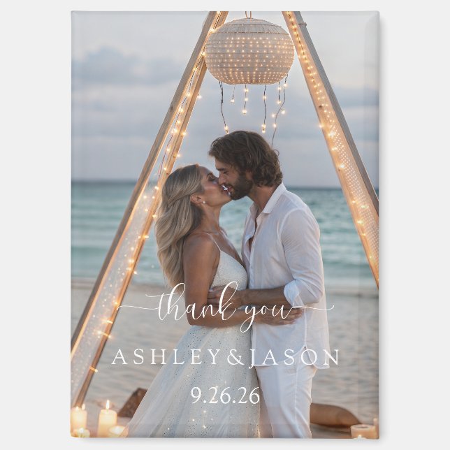 Imán Wedding Thank You Magnet (Anverso)