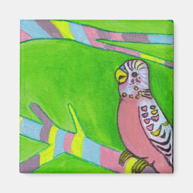 Imán wee pink budgie (Frente)