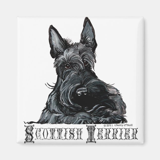 Imán Wee Scottish Terrier (Frente)