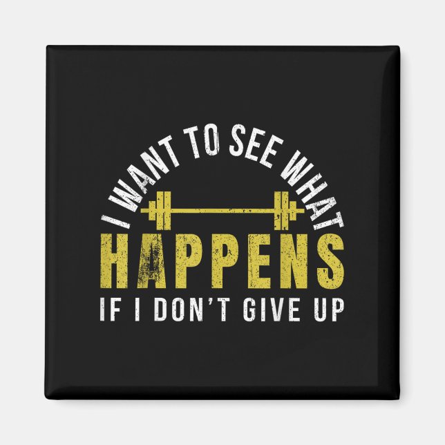 Imán Weightlifting Bodybuilder Muscle Barbell Exercise  (Frente)