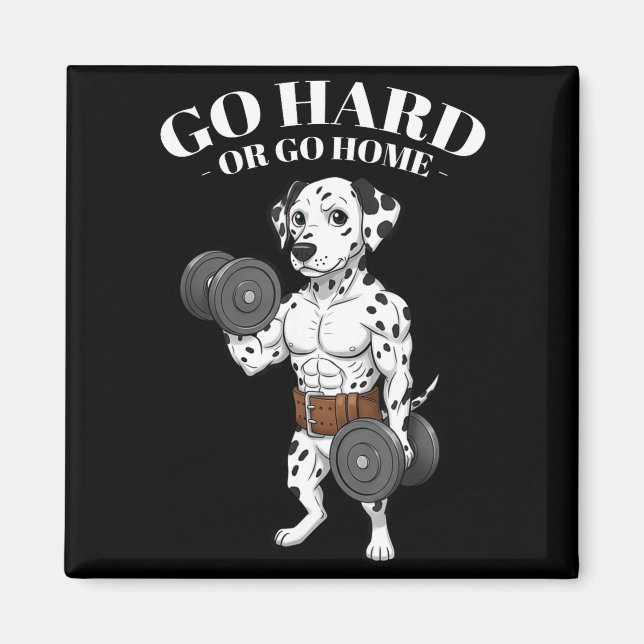 Imán Weightlifting Quotes, Go Hard, Train Hard Bodybuil (Frente)