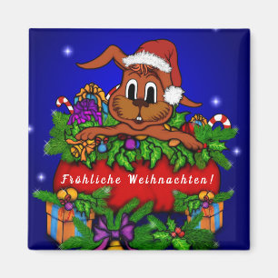 Imán Weihnachtskaninchen , Fröhliche Weihnachten!