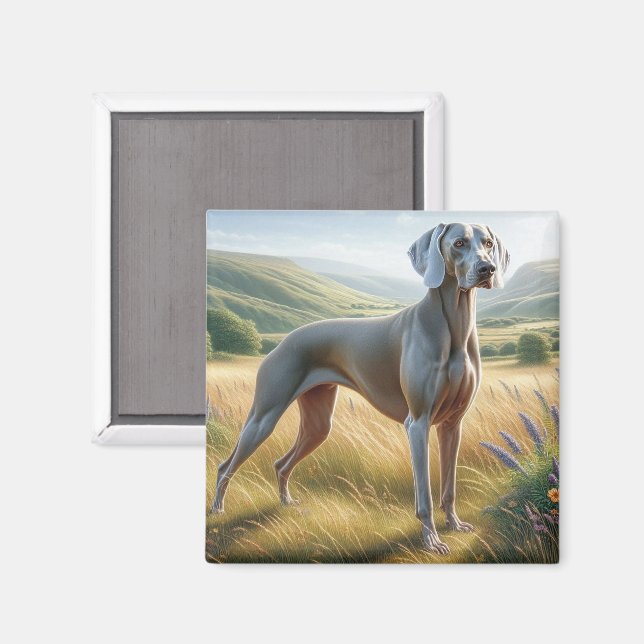 Imán Weimaraner (Anverso/Reverso)