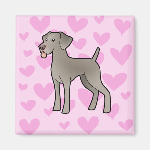 Imán Weimaraner Love
