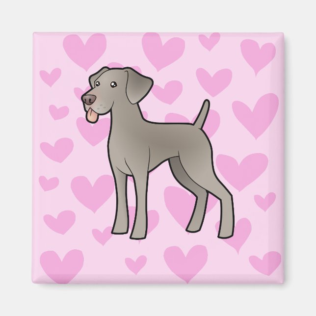 Imán Weimaraner Love (Frente)