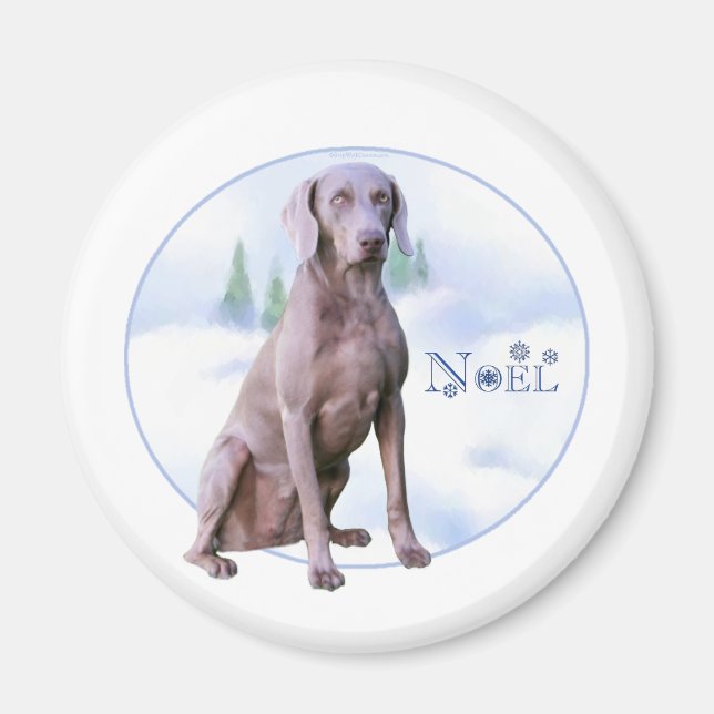 Imán Weimaraner Noel - Magnet (Frente)